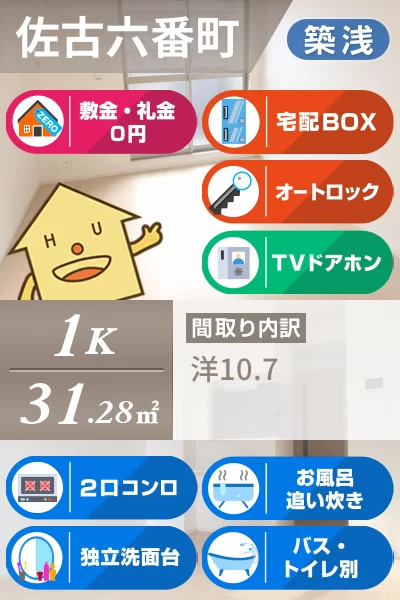 グランクリュ佐古 WEST 806のお部屋の特徴