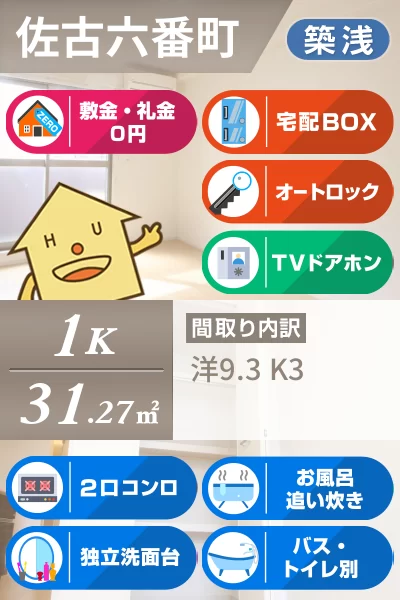 グランクリュ佐古 EAST 407のお部屋の特徴