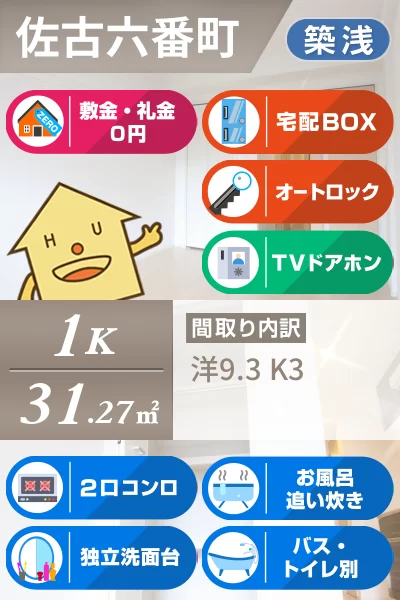 グランクリュ佐古 EAST 506のお部屋の特徴