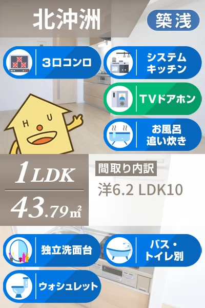 レ・セーナ沖洲A 205のお部屋の特徴