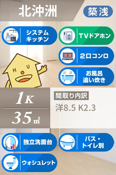 レ・セーナ沖洲B 102のお部屋の特徴