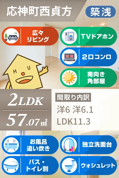センターポイント II 201のお部屋の特徴