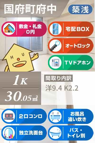 グランコート国府 101のお部屋の特徴