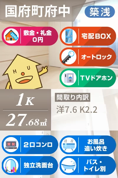 グランコート国府 108のお部屋の特徴