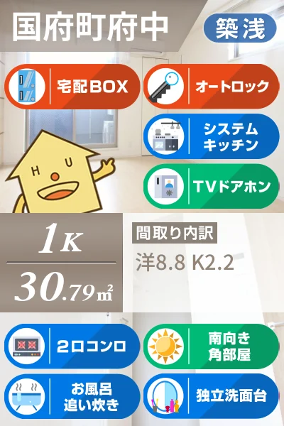 グランコート国府 310のお部屋の特徴