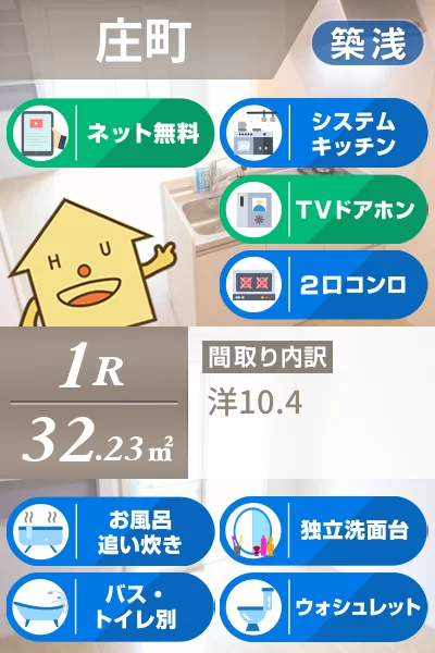 JadeHouse庄町 A 105のお部屋の特徴