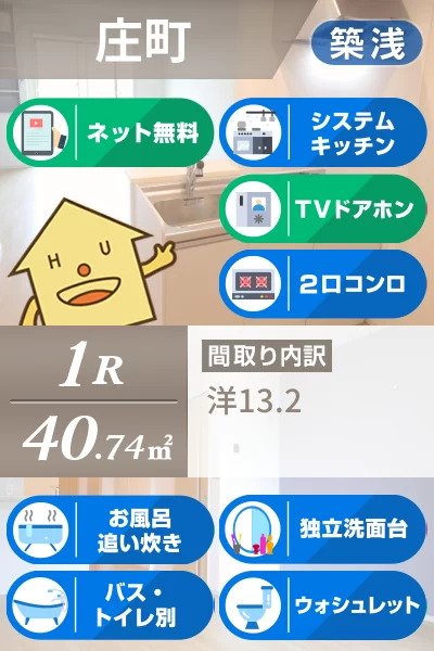 JadeHouse庄町 A 205のお部屋の特徴
