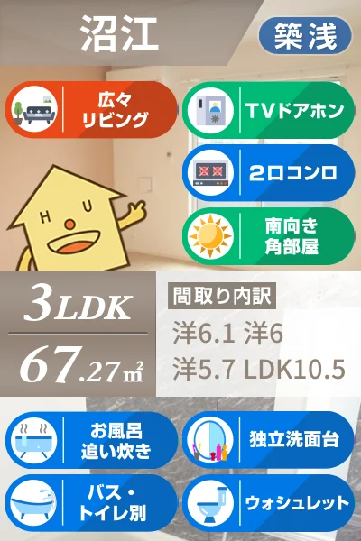 ヒビキ 203のお部屋の特徴
