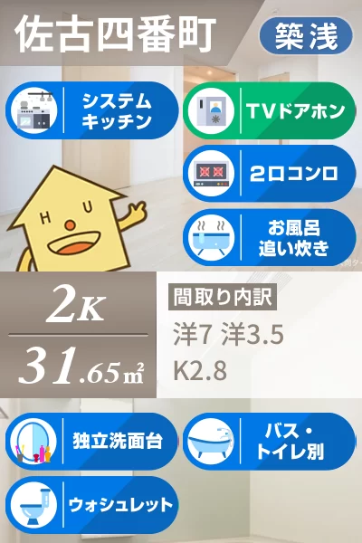 カゼッタ ドゥーエ 101のお部屋の特徴