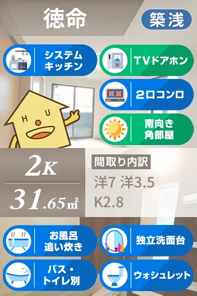 ゴールドハウス I 105のお部屋の特徴