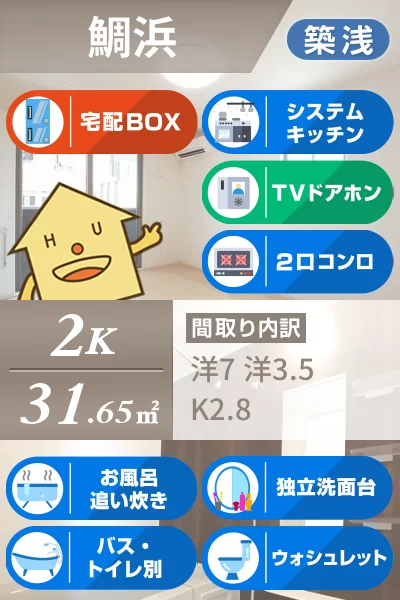 マリオ北島 B 103のお部屋の特徴
