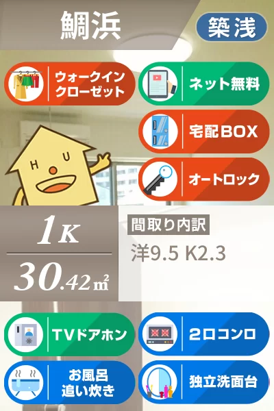 マリオ北島 D 206のお部屋の特徴