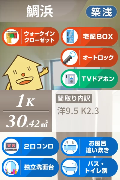 マリオ北島 D 301のお部屋の特徴