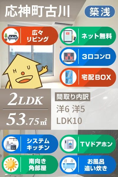 ルミエール応神II 202のお部屋の特徴
