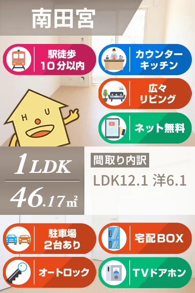 アーベイン田宮 101のお部屋の特徴