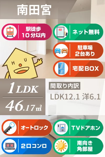 アーベイン田宮 201のお部屋の特徴