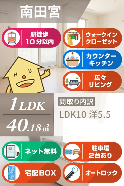 アーベイン田宮 302のお部屋の特徴