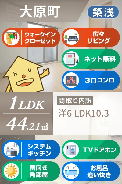 マーヴェラス F 105のお部屋の特徴