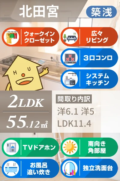 ベネヴォレンテE 202のお部屋の特徴