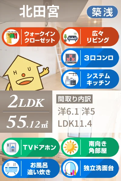 ベネヴォレンテF 205のお部屋の特徴