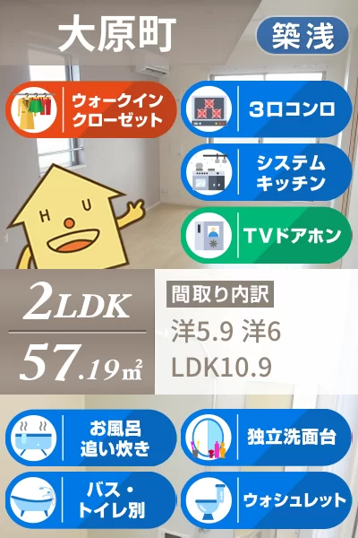 マーヴェラス G 203のお部屋の特徴