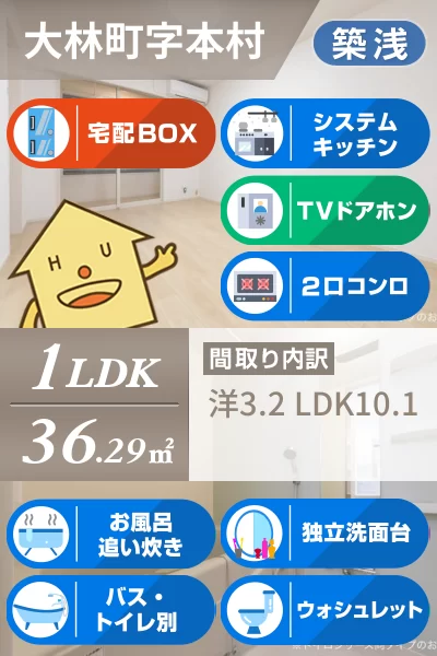 ポート レジデンス 大林 102のお部屋の特徴