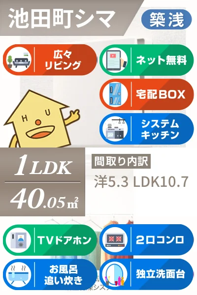 ヴァン・フレ 102のお部屋の特徴
