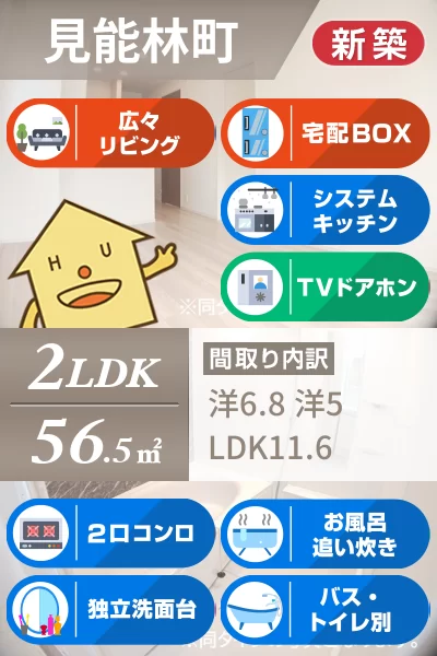 エクラデサージュ見能林II 202のお部屋の特徴