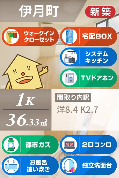 トライ パーク 伊月 203のお部屋の特徴
