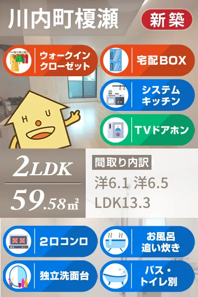 ハーベストヤヨイB 202のお部屋の特徴