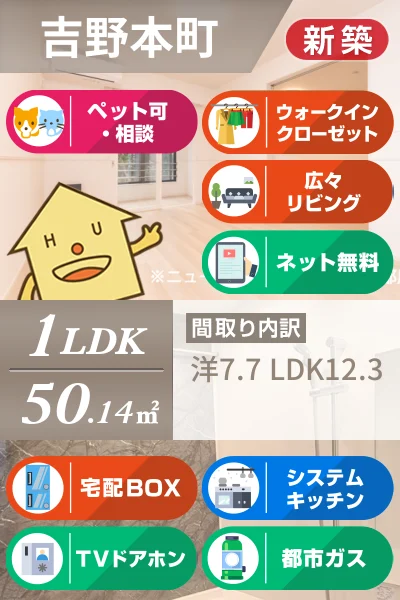 フェリーチェ 向日葵 I 101のお部屋の特徴