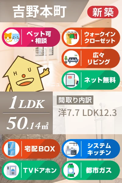 フェリーチェ 向日葵 I 102のお部屋の特徴