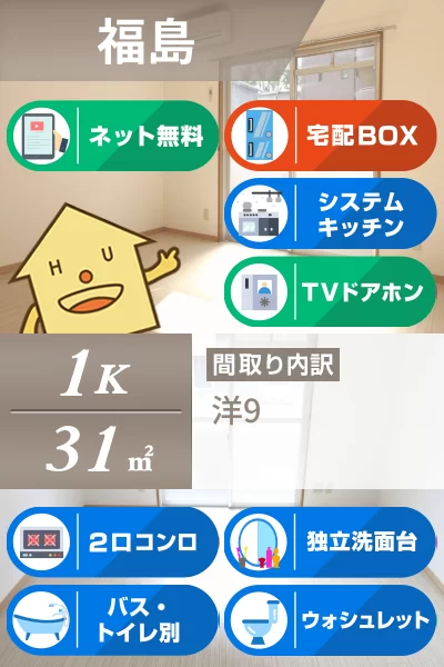 グランドパイン 202のお部屋の特徴