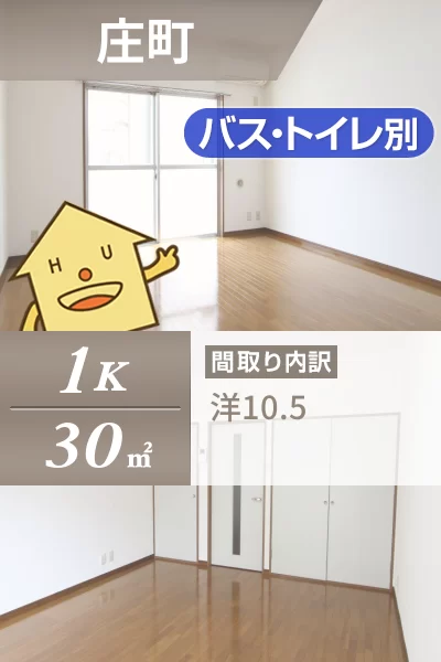 庄町 マンション 1K 102のお部屋の特徴