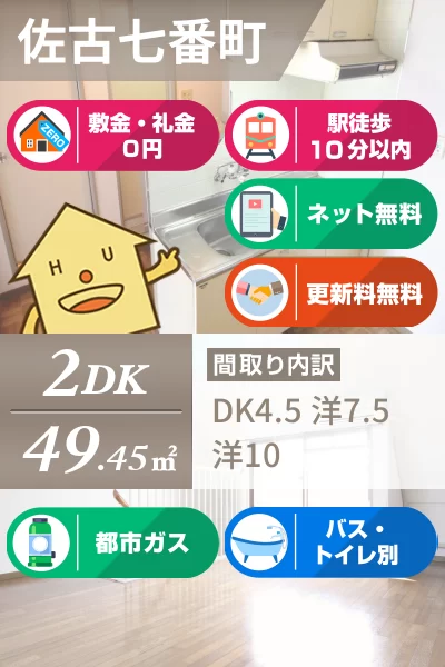 佐古七番町 マンション 2DK 405のお部屋の特徴