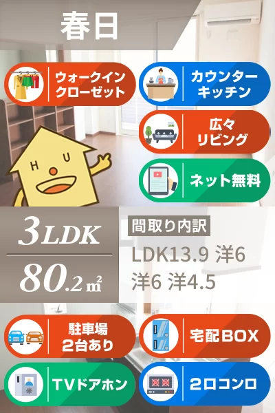 エヴァーグリーンヒルズ 103のお部屋の特徴
