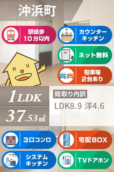 フィオーレ沖浜 102のお部屋の特徴