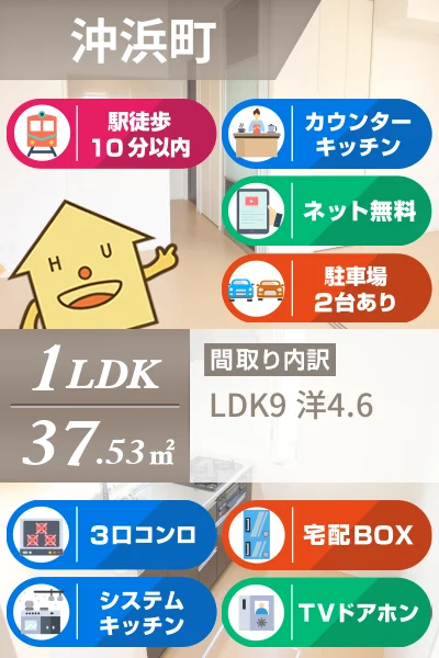 フィオーレ沖浜 103のお部屋の特徴