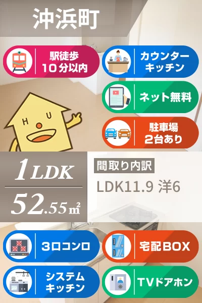 フィオーレ沖浜 203のお部屋の特徴