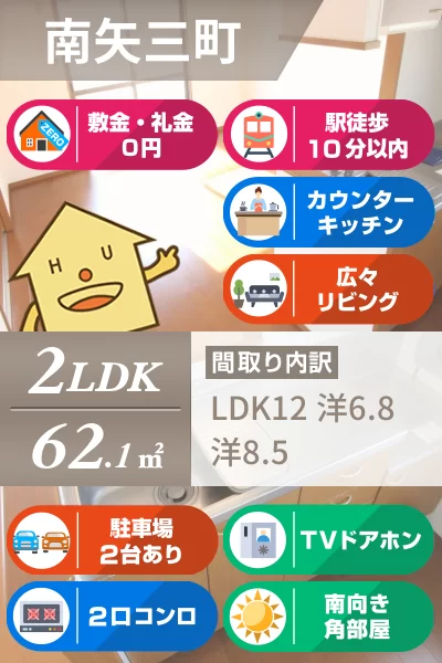 グランシャリオA棟 A202のお部屋の特徴