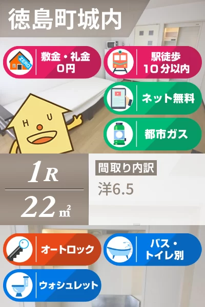 ピアネージュ徳島 402のお部屋の特徴