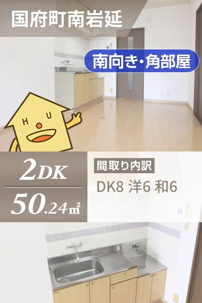 国府町南岩延 マンション 2DK 302のお部屋の特徴