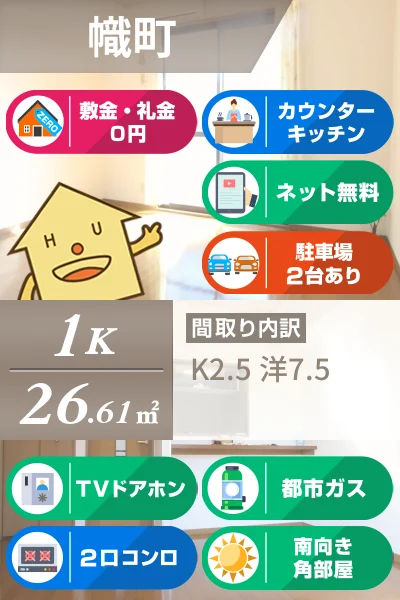 セジュールMIYA 102のお部屋の特徴