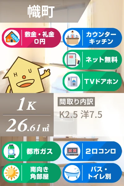 セジュールMIYA 202のお部屋の特徴