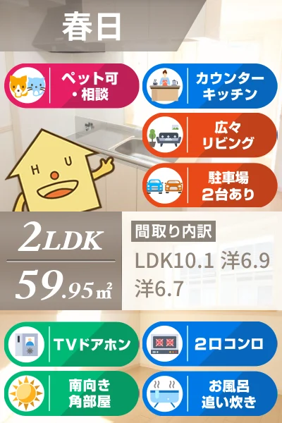 ペットピア春日 205のお部屋の特徴
