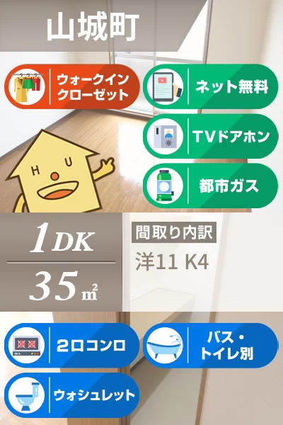 山城町 マンション 1DK 305のお部屋の特徴