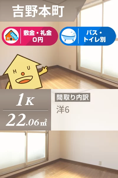 吉野本町 アパート 1K 105のお部屋の特徴