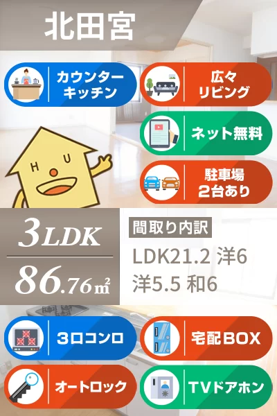 エクセルコート鈴江 303のお部屋の特徴