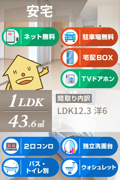 ステイトメント安宅A 103のお部屋の特徴