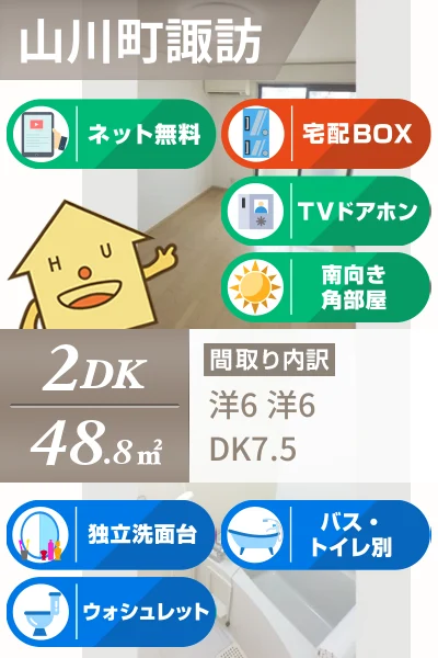 クレスト諏訪I 101のお部屋の特徴